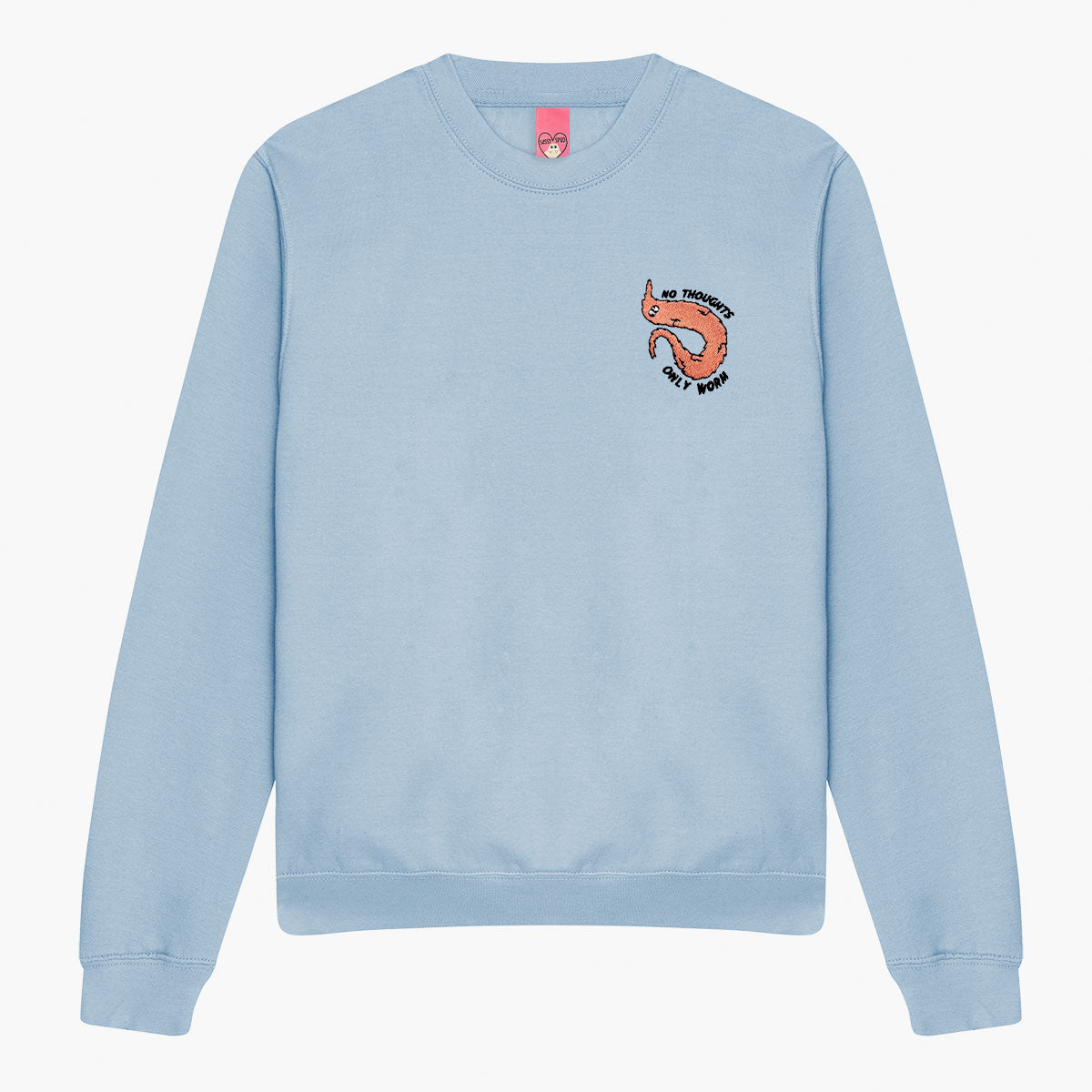 Orange Worm On A String Embroidered Sweatshirt (Unisex)-Embroidered Clothing, Embroidered Sweatshirt, JH030-Sassy Spud