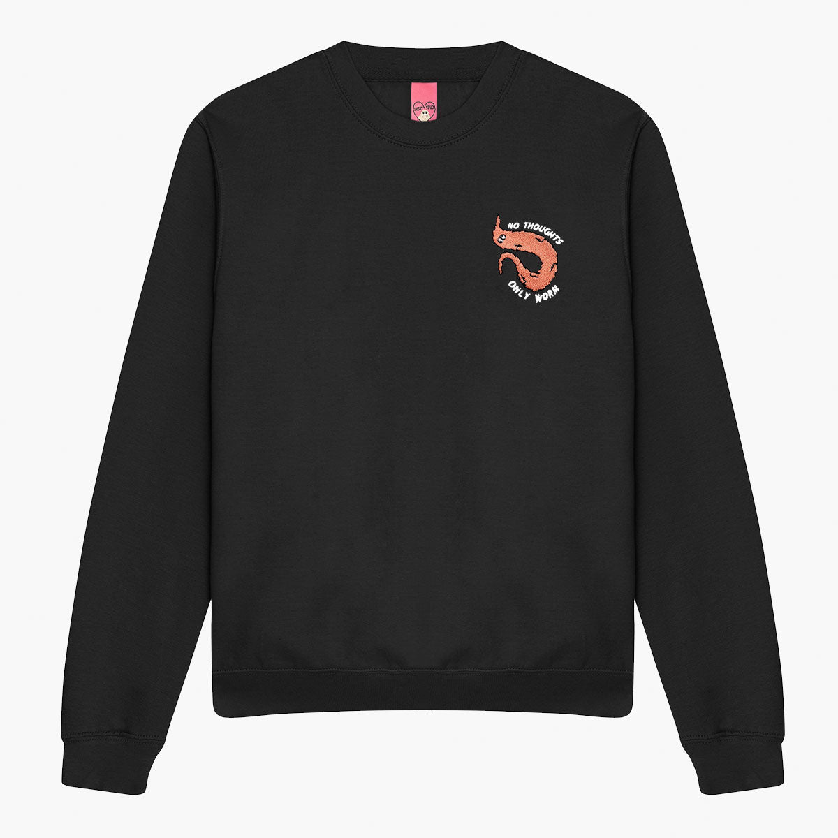 Orange Worm On A String Embroidered Sweatshirt (Unisex)-Embroidered Clothing, Embroidered Sweatshirt, JH030-Sassy Spud