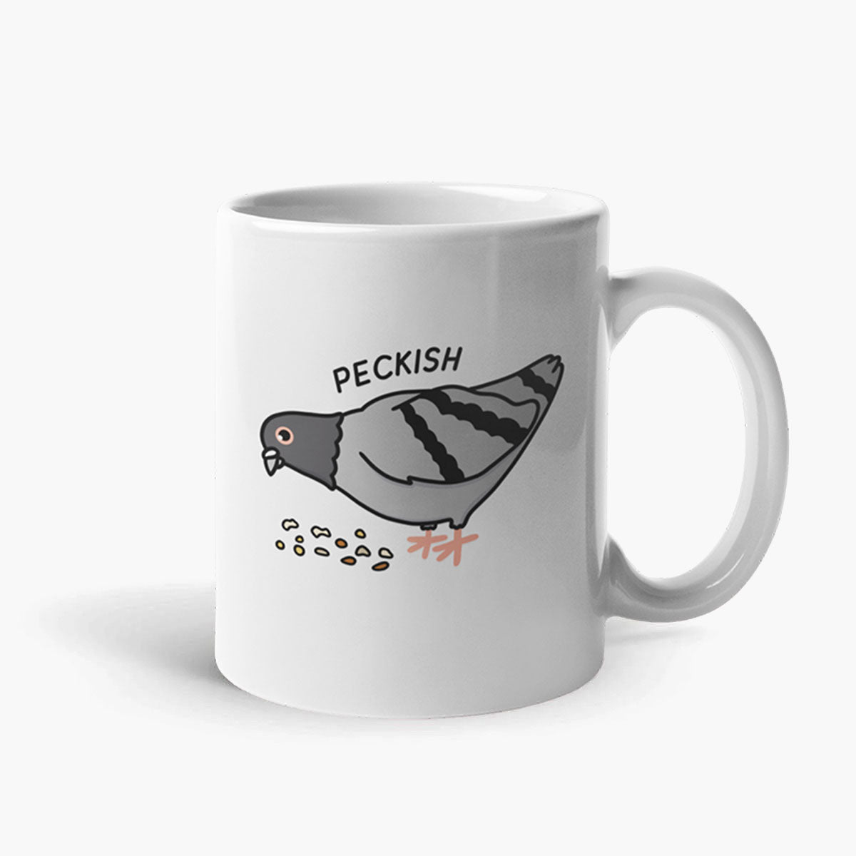 Peckish Coffee Mug-Funny Gift, Funny Coffee Mug, 11oz White Ceramic-Sassy Spud