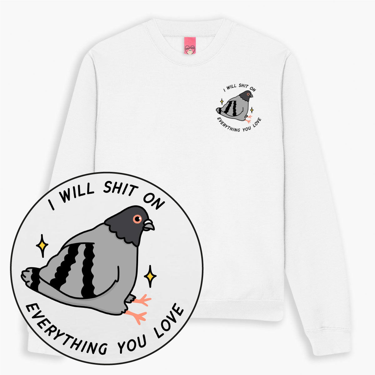Pigeon Poo Sweatshirt (Unisex)-Printed Clothing, Printed Sweatshirt, JH030-Sassy Spud