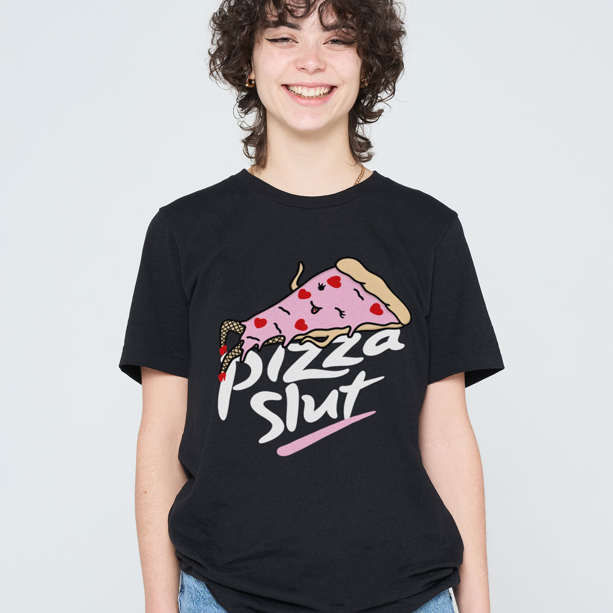 Pizza Slut Full Print T-Shirt (Unisex)-Printed Clothing, Printed T Shirt, EP01-Sassy Spud