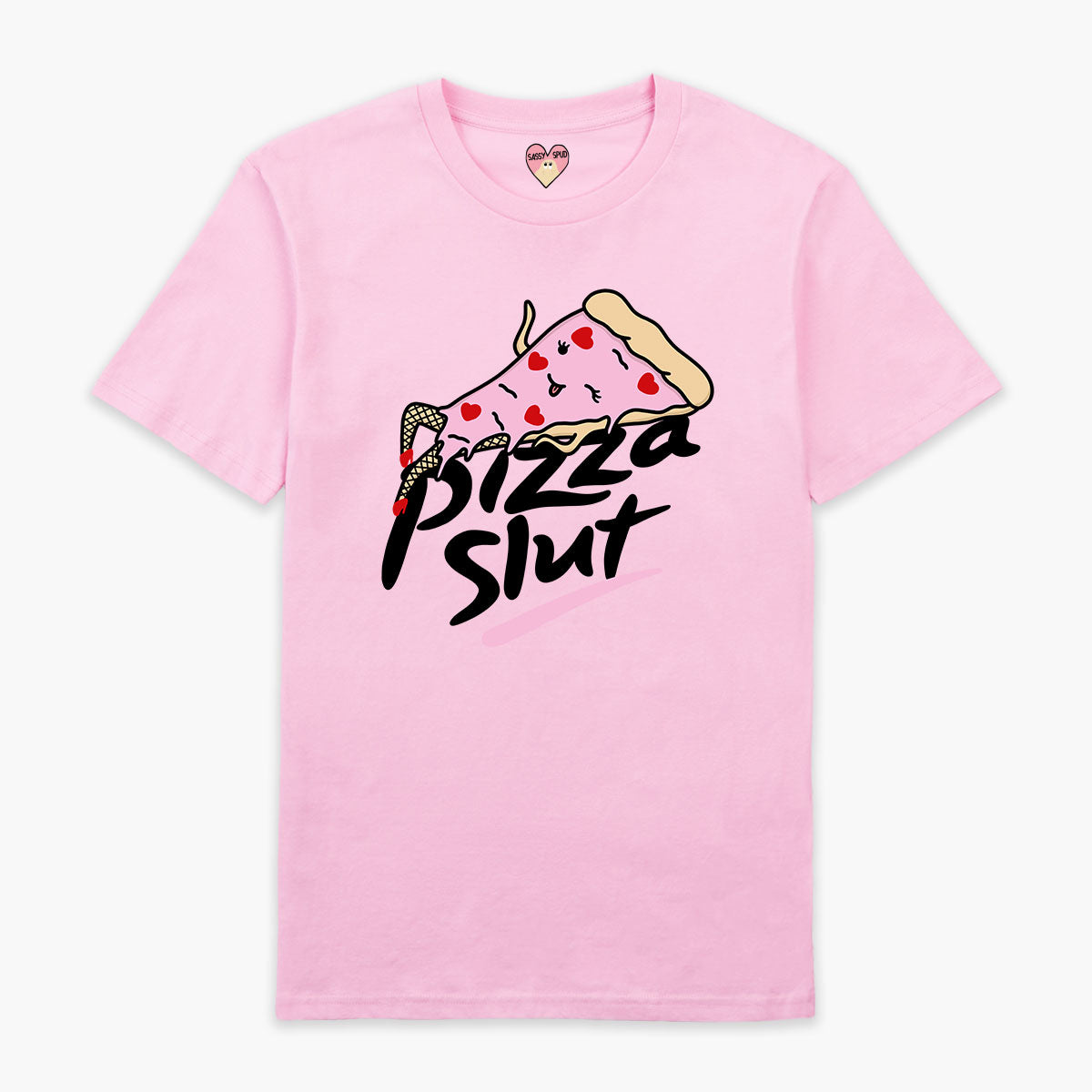 Pizza Slut Full Print T-Shirt (Unisex)-Printed Clothing, Printed T Shirt, EP01-Sassy Spud