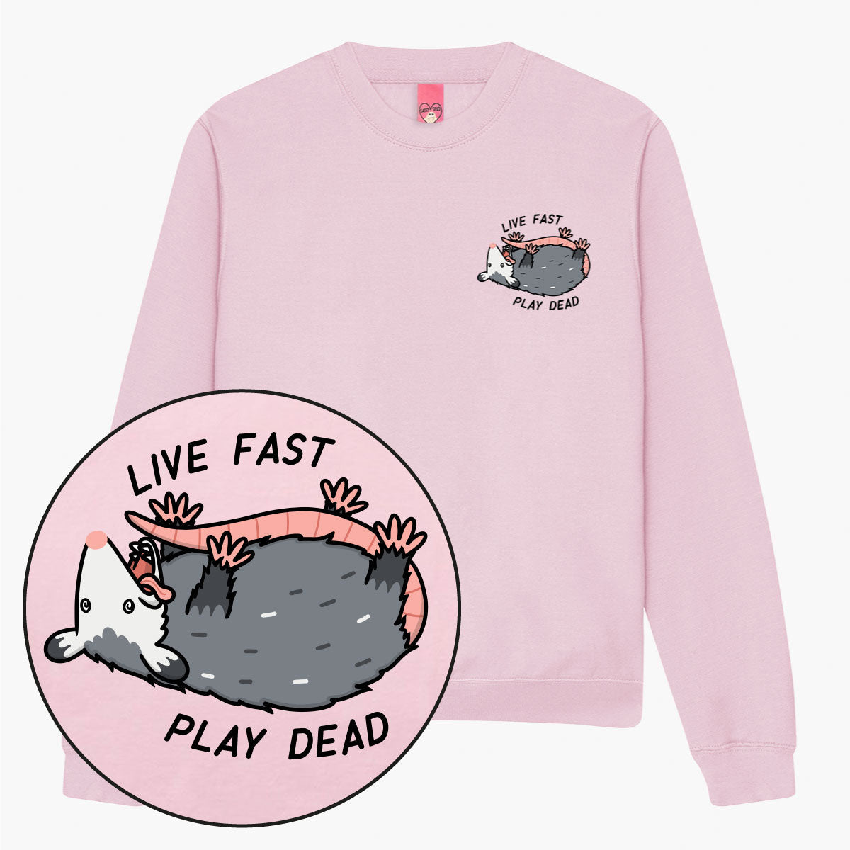 Play Dead Possum Sweatshirt (Unisex)-Printed Clothing, Printed Sweatshirt, JH030-Sassy Spud