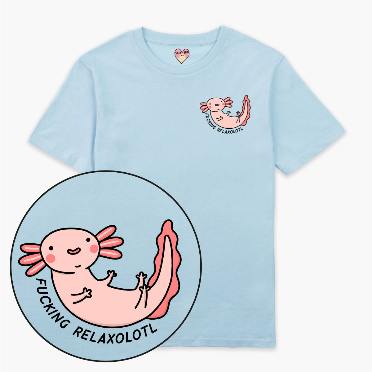 Relaxolotl T-Shirt (Unisex)-Printed Clothing, Printed T Shirt, EP01-Sassy Spud
