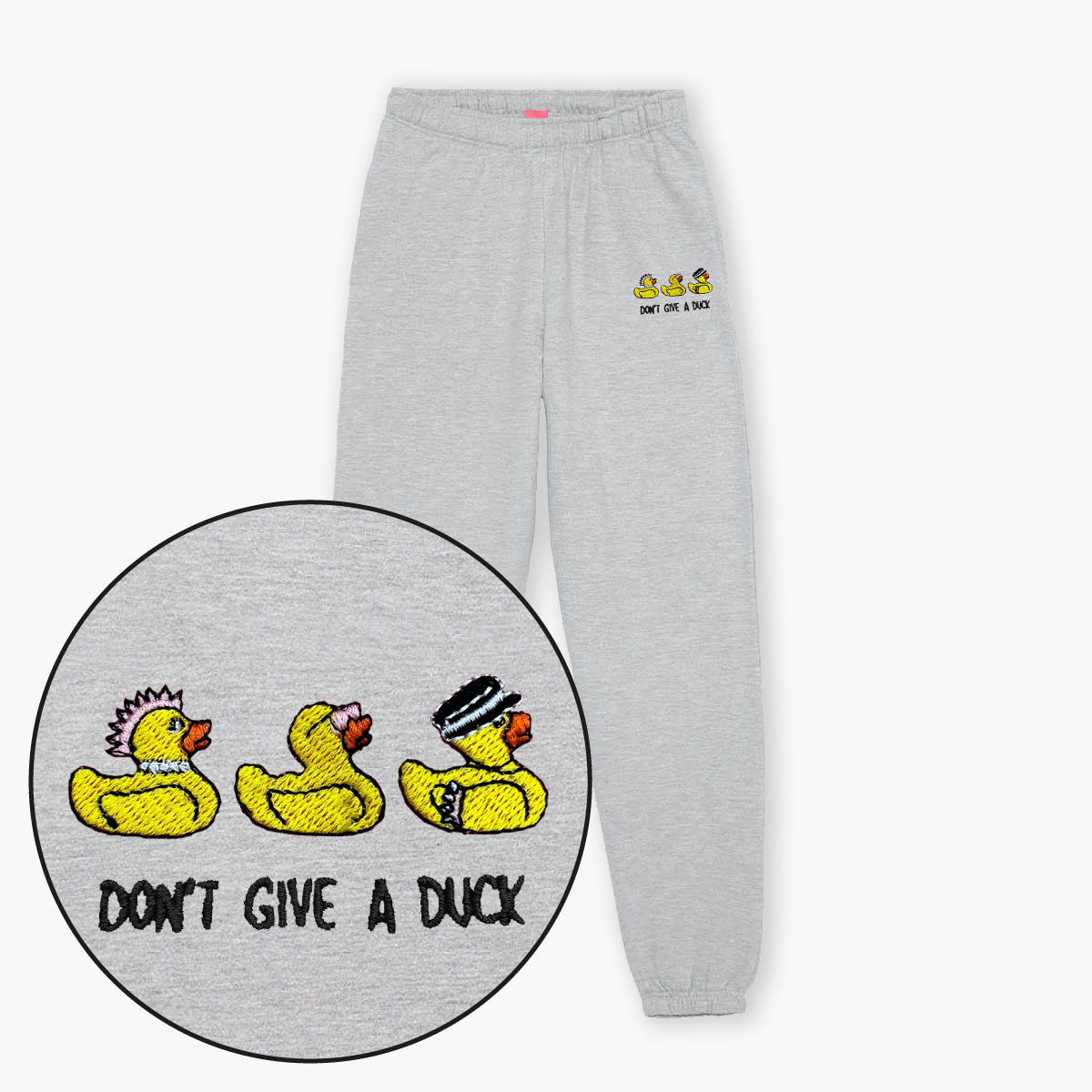 Rubber Ducks Embroidered Joggers (Unisex)-Embroidered Clothing, Embroidered Joggers, JH072-Sassy Spud