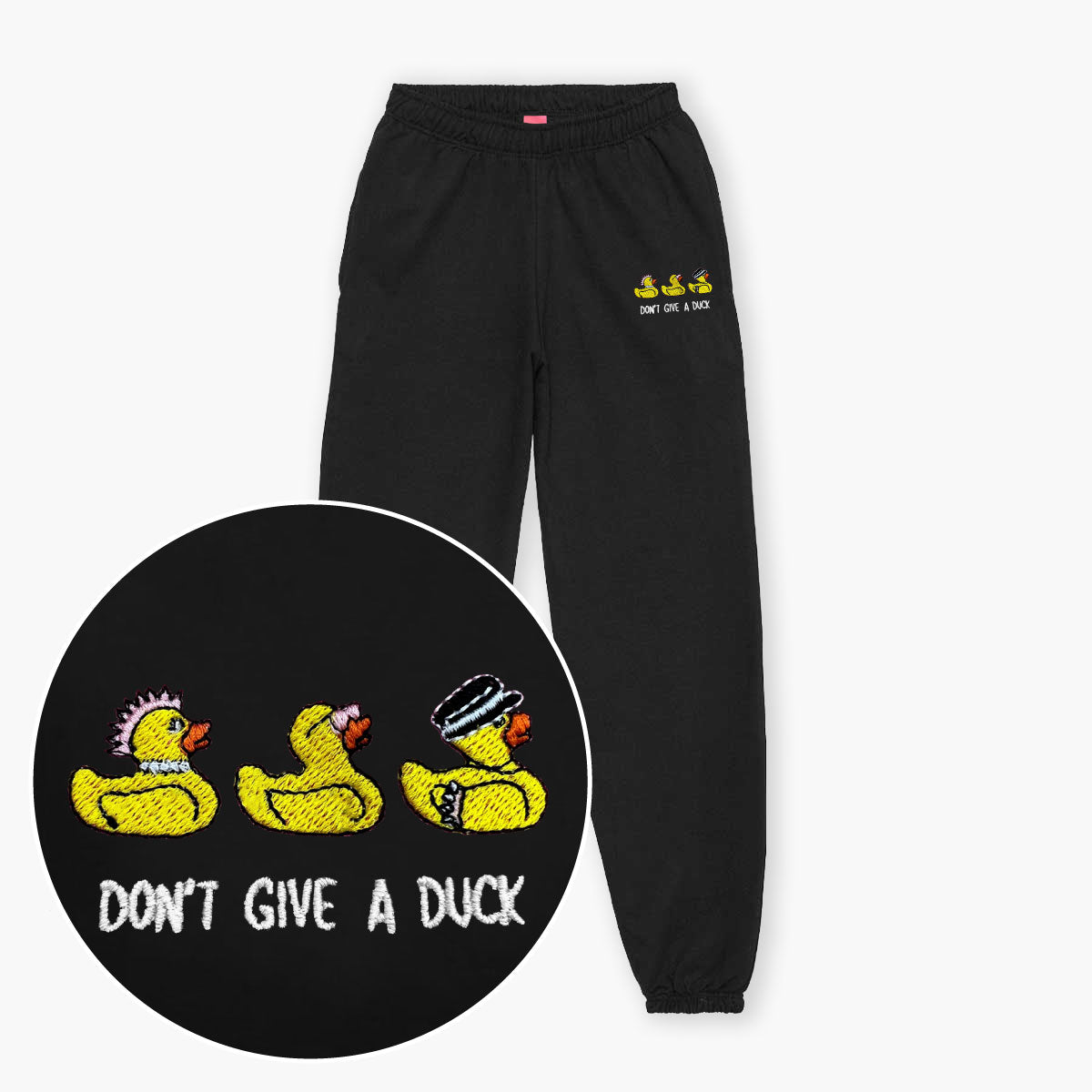 Rubber Ducks Embroidered Joggers (Unisex)-Embroidered Clothing, Embroidered Joggers, JH072-Sassy Spud