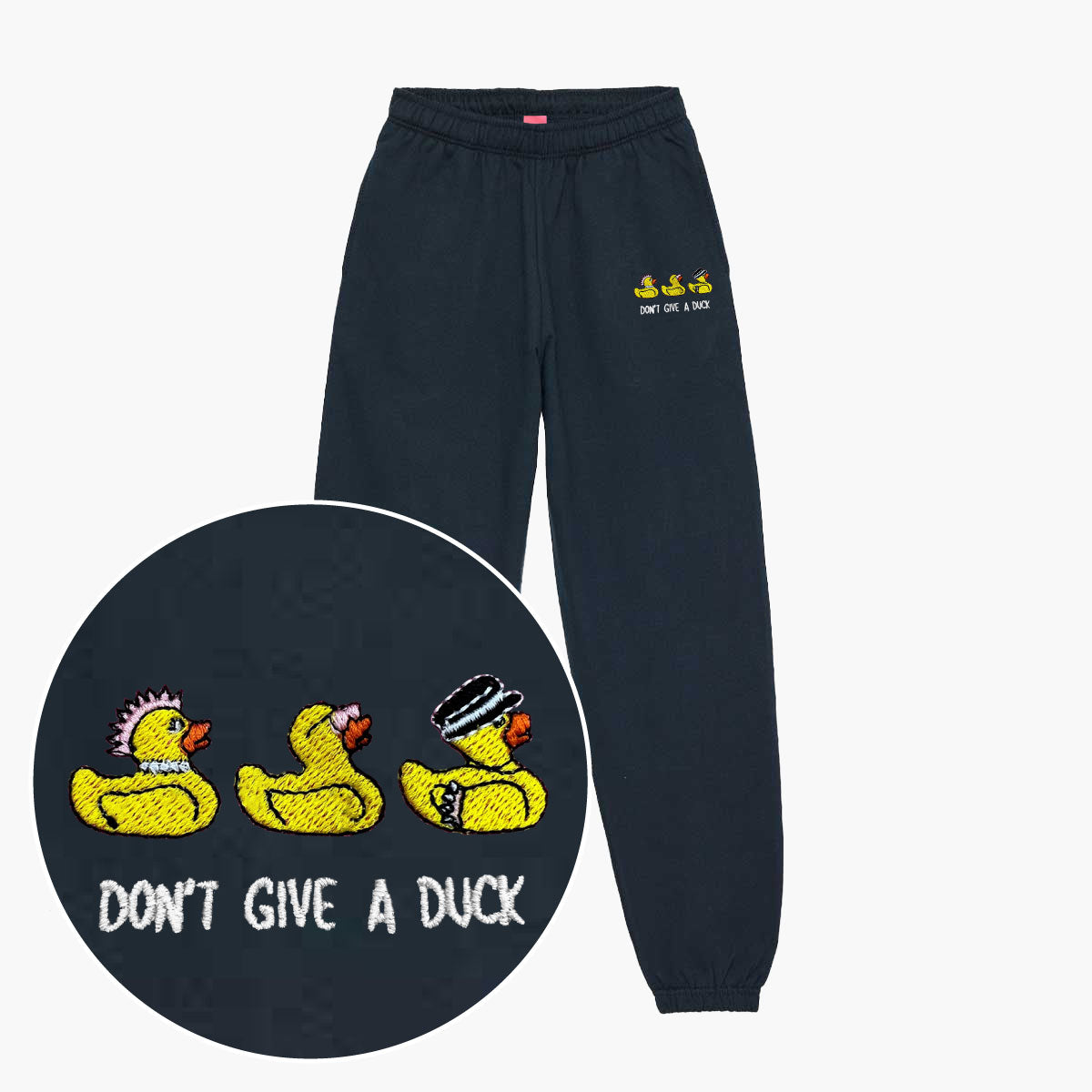 Rubber Ducks Embroidered Joggers (Unisex)-Embroidered Clothing, Embroidered Joggers, JH072-Sassy Spud