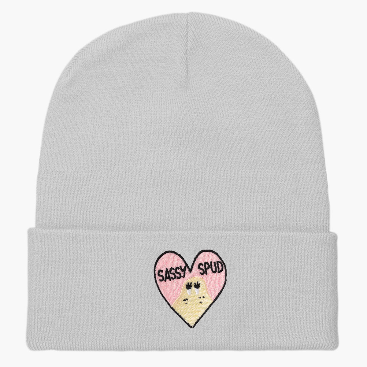 Sassy Spud Embroidered Beanie-Embroidered Clothing, Embroidered Beanie, BB45-Sassy Spud