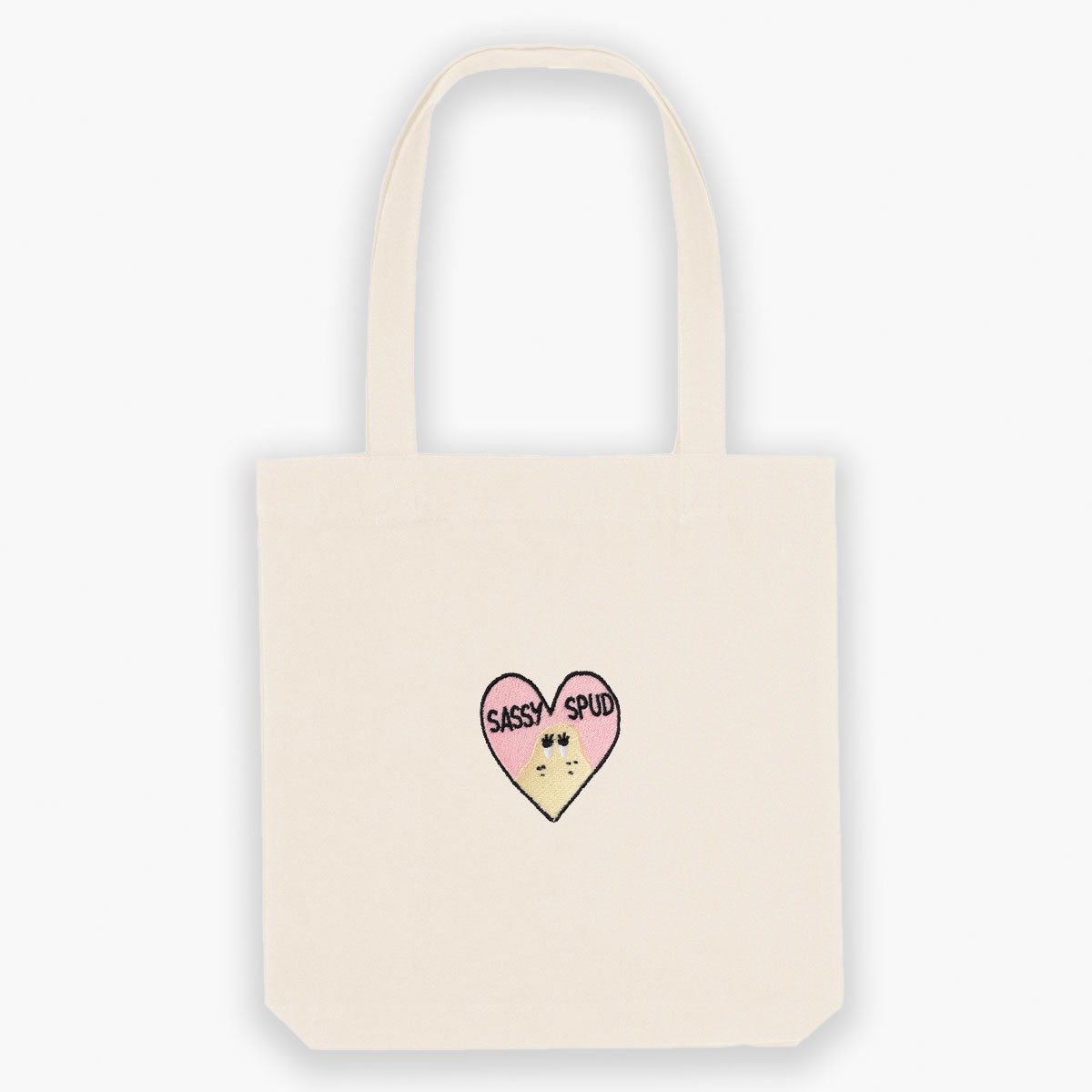 Sassy Spud Embroidered Tote Bag-Embroidered Accessories, Embroidered Gifts, Embroidered Tote Bag, STAU760-Sassy Spud