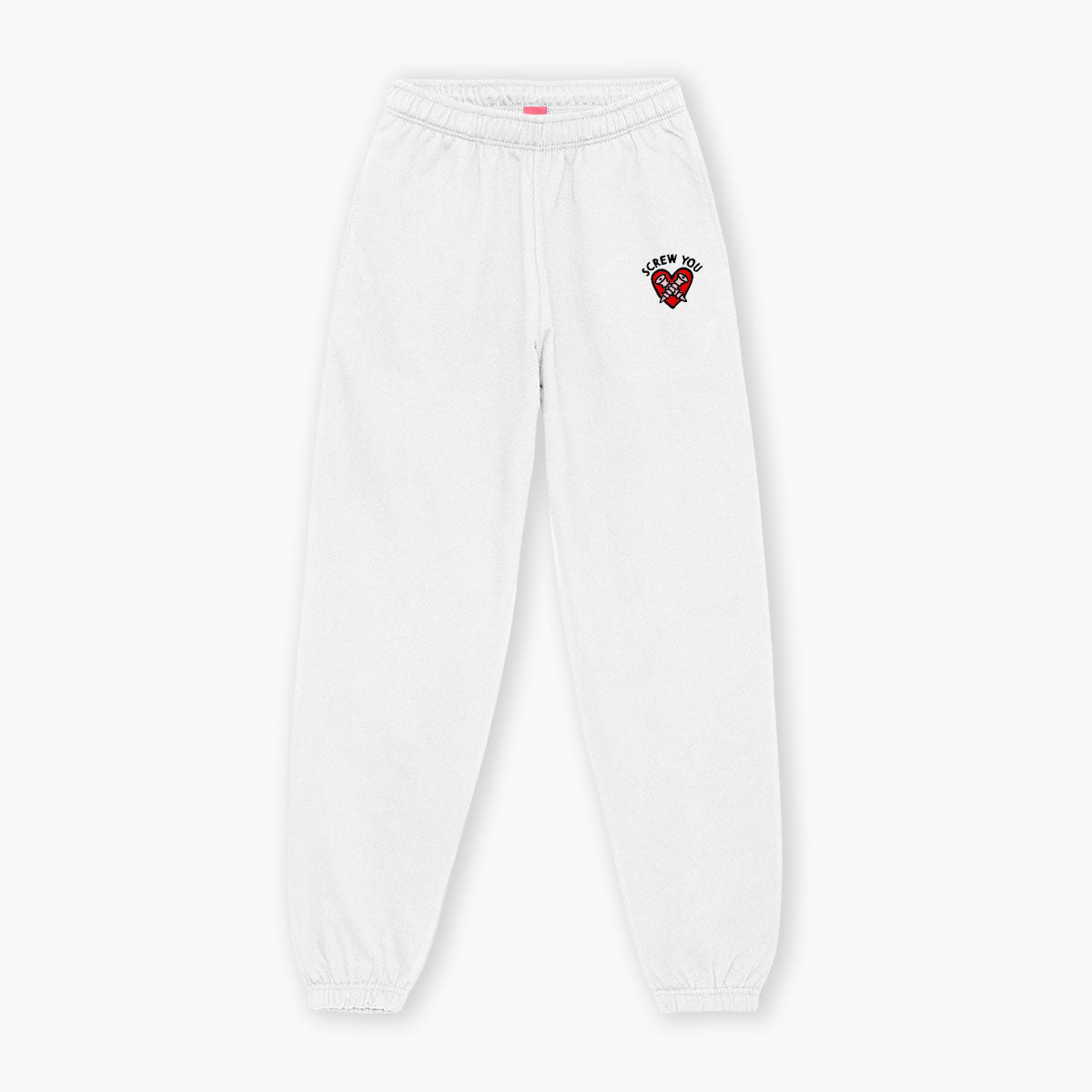 Screw You Embroidered Joggers (Unisex)-Embroidered Clothing, Embroidered Joggers, JH072-Sassy Spud