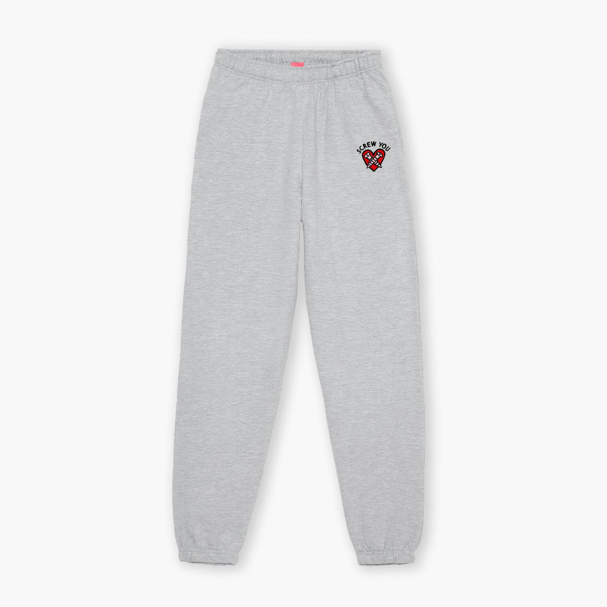 Screw You Embroidered Joggers (Unisex)-Embroidered Clothing, Embroidered Joggers, JH072-Sassy Spud