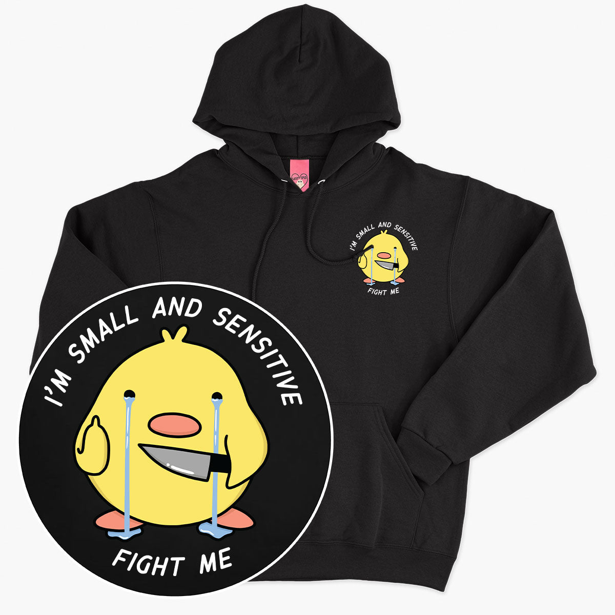 Small And Sensitive Hoodie (Unisex)-Printed Clothing, Printed Hoodie, JH001-Sassy Spud