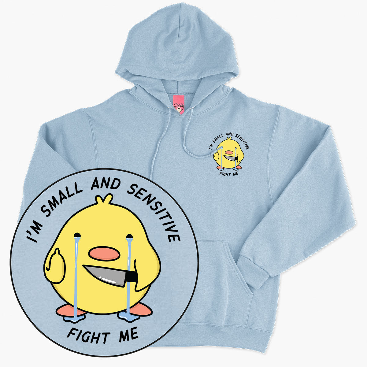 Small And Sensitive Hoodie (Unisex)-Printed Clothing, Printed Hoodie, JH001-Sassy Spud
