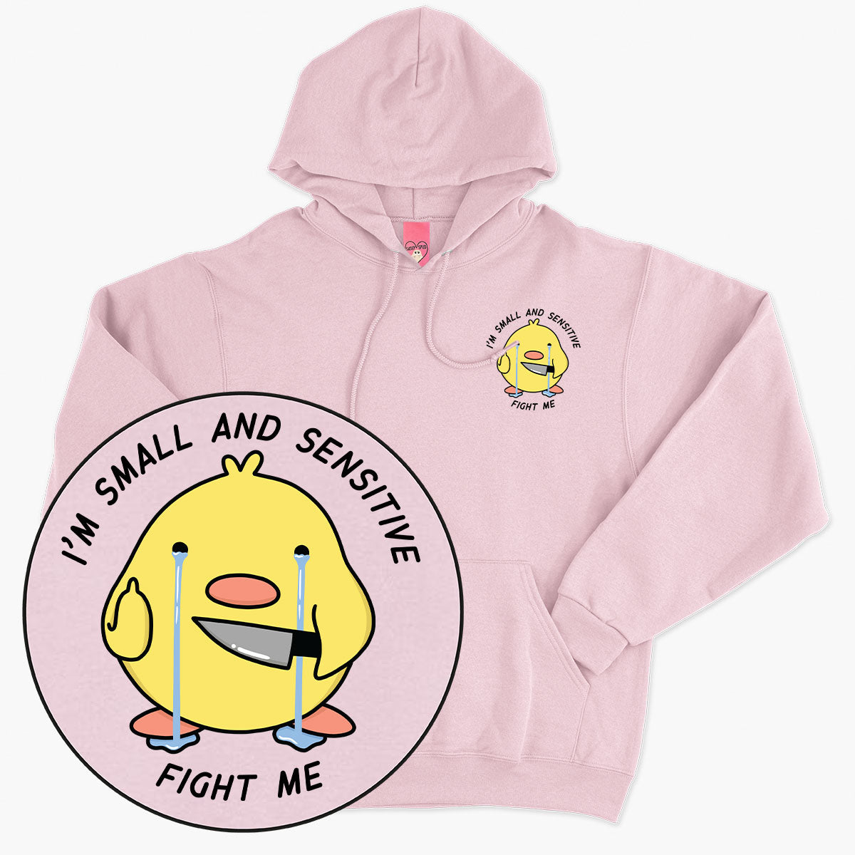 Small And Sensitive Hoodie (Unisex)-Printed Clothing, Printed Hoodie, JH001-Sassy Spud