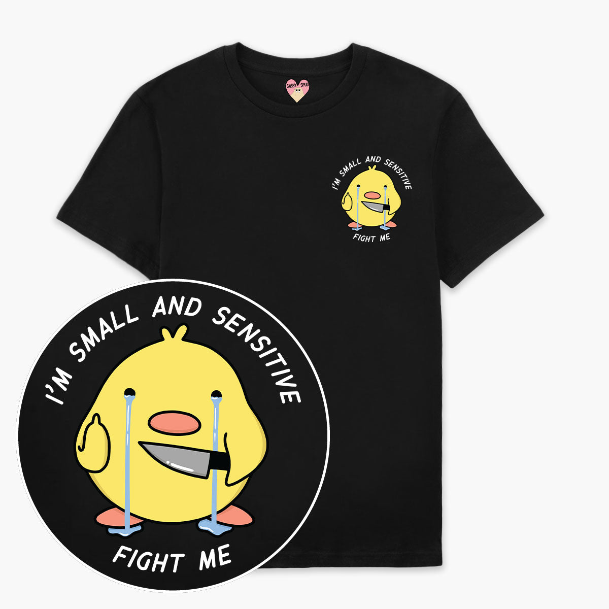 Small And Sensitive T-Shirt (Unisex)-Printed Clothing, Printed T Shirt, EP01-Sassy Spud