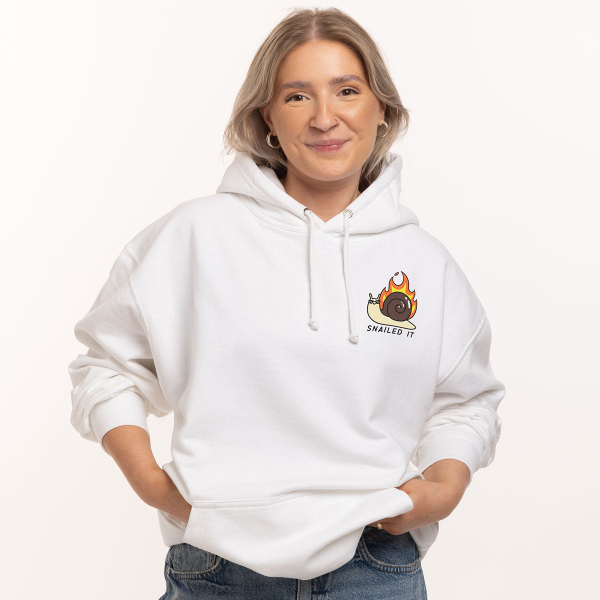 Snailed It Hoodie (Unisex)-Printed Clothing, Printed Hoodie, JH001-Sassy Spud