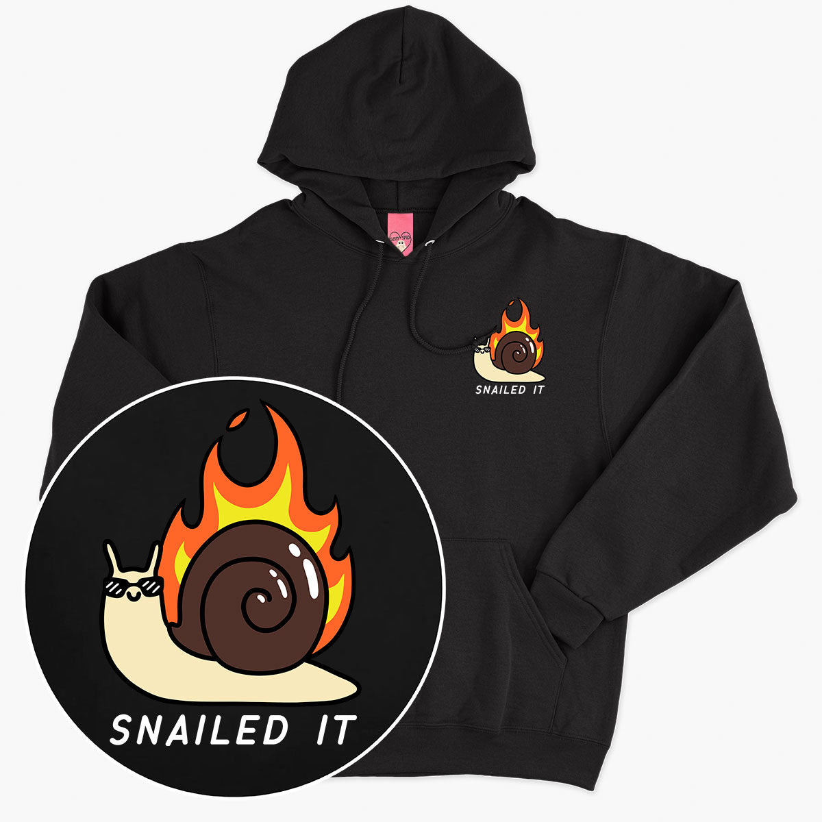 Snailed It Hoodie (Unisex)-Printed Clothing, Printed Hoodie, JH001-Sassy Spud