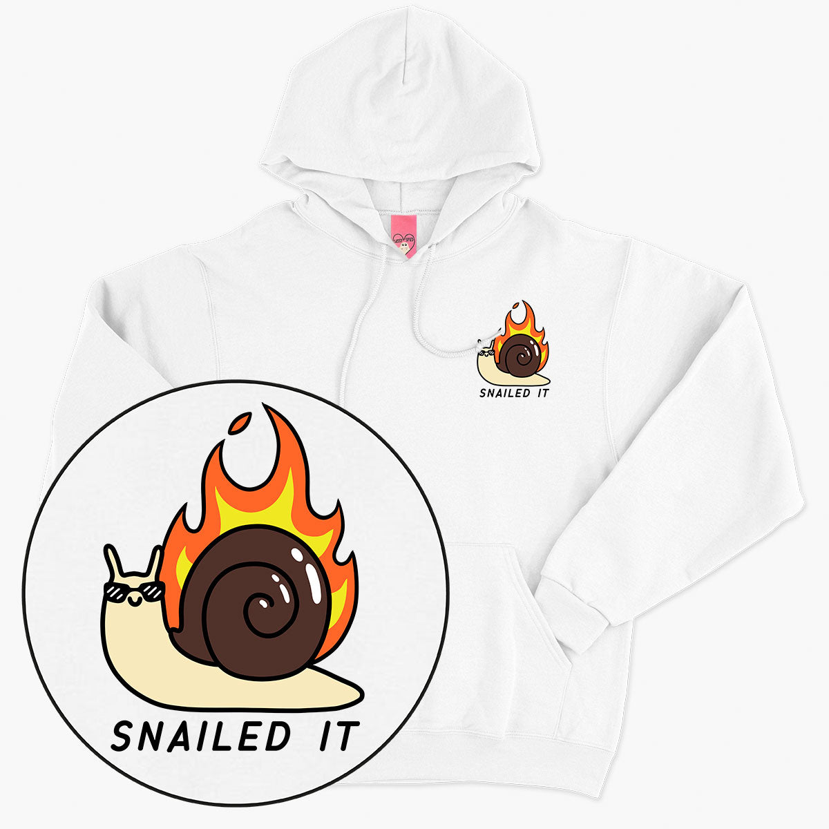 Snailed It Hoodie (Unisex)-Printed Clothing, Printed Hoodie, JH001-Sassy Spud