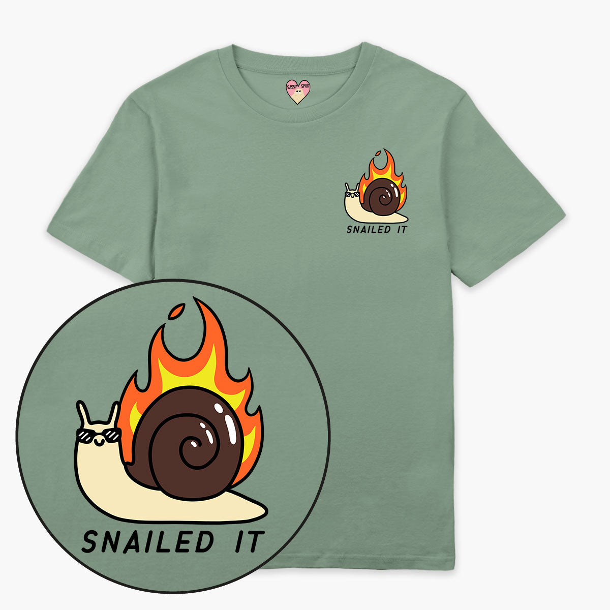 Snailed It T-Shirt (Unisex)-Printed Clothing, Printed T Shirt, EP01-Sassy Spud