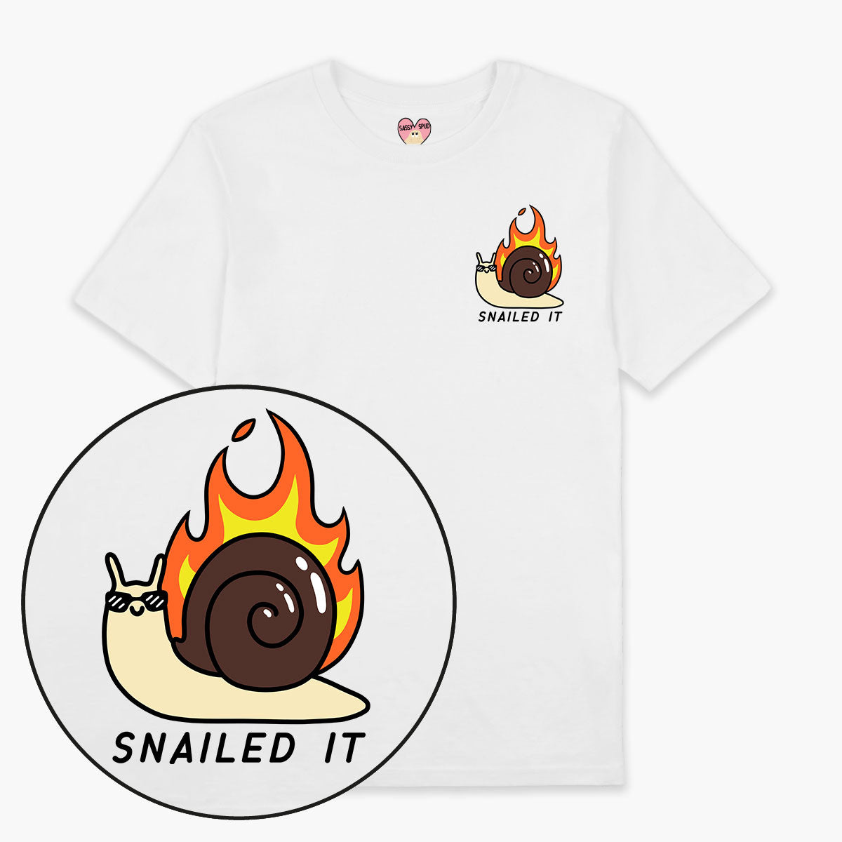 Snailed It T-Shirt (Unisex)-Printed Clothing, Printed T Shirt, EP01-Sassy Spud