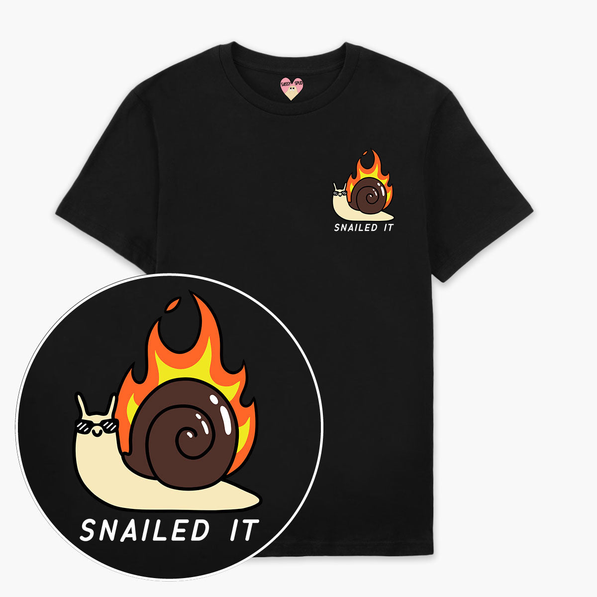 Snailed It T-Shirt (Unisex)-Printed Clothing, Printed T Shirt, EP01-Sassy Spud