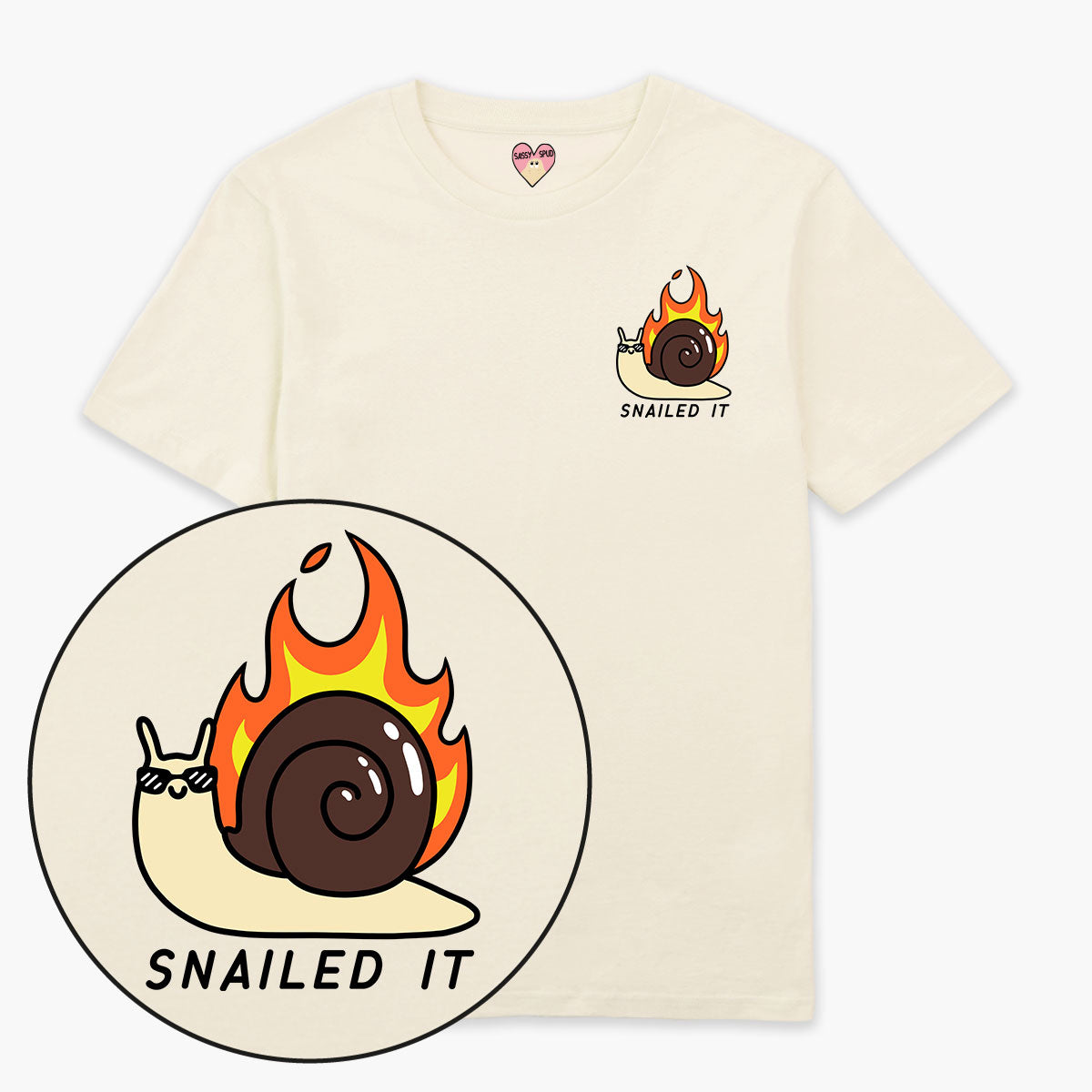 Snailed It T-Shirt (Unisex)-Printed Clothing, Printed T Shirt, EP01-Sassy Spud