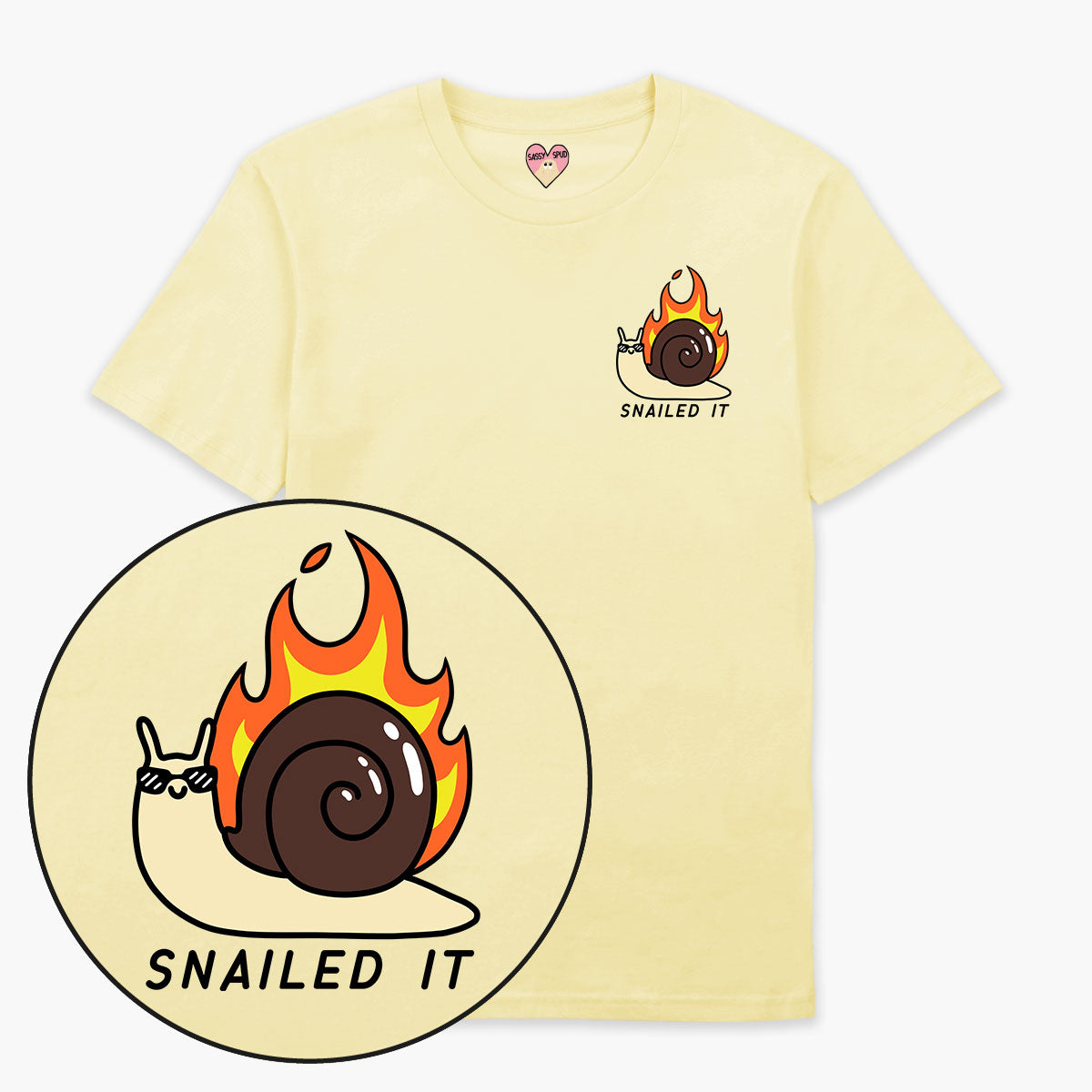 Snailed It T-Shirt (Unisex)-Printed Clothing, Printed T Shirt, EP01-Sassy Spud