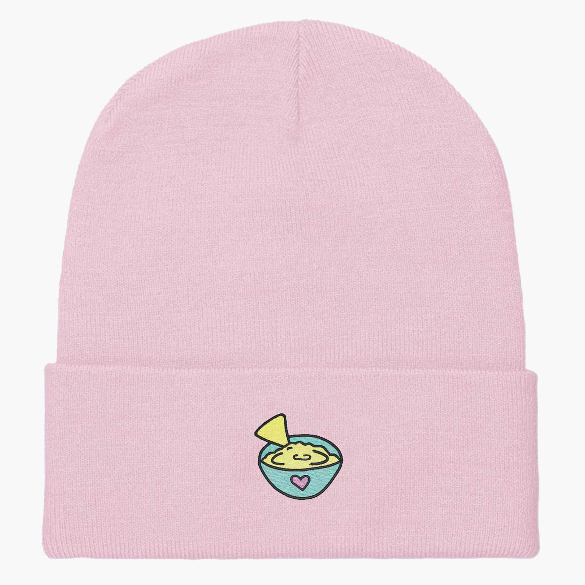 Spread Hummus Not Hate Embroidered Beanie-Embroidered Clothing, Embroidered Beanie, BB45-Sassy Spud