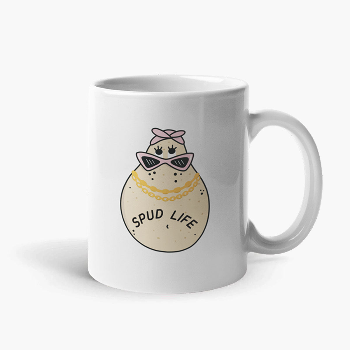 Spud Life Coffee Mug-Funny Gift, Funny Coffee Mug, 11oz White Ceramic-Sassy Spud