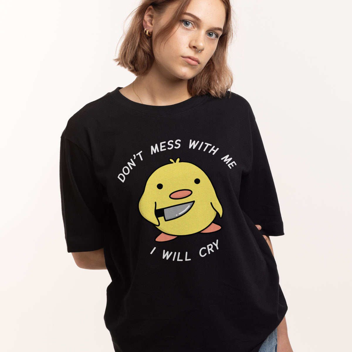 Stabby Chick Full Print T-Shirt (Unisex)-Printed Clothing, Printed T Shirt, EP01-Sassy Spud