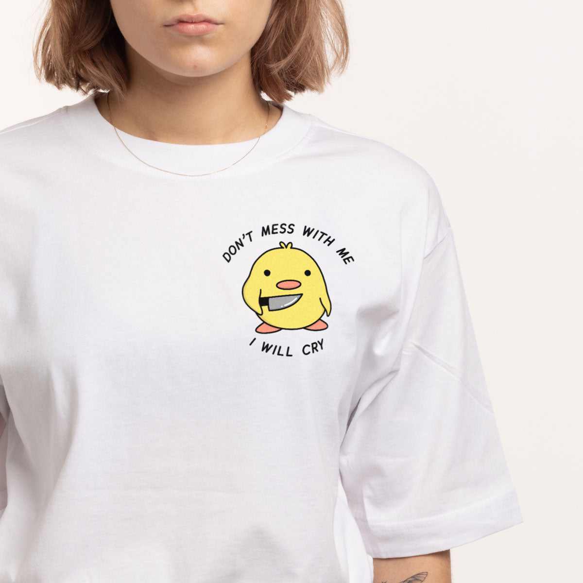 Stabby Chick T-Shirt (Unisex)-Printed Clothing, Printed T Shirt, EP01-Sassy Spud