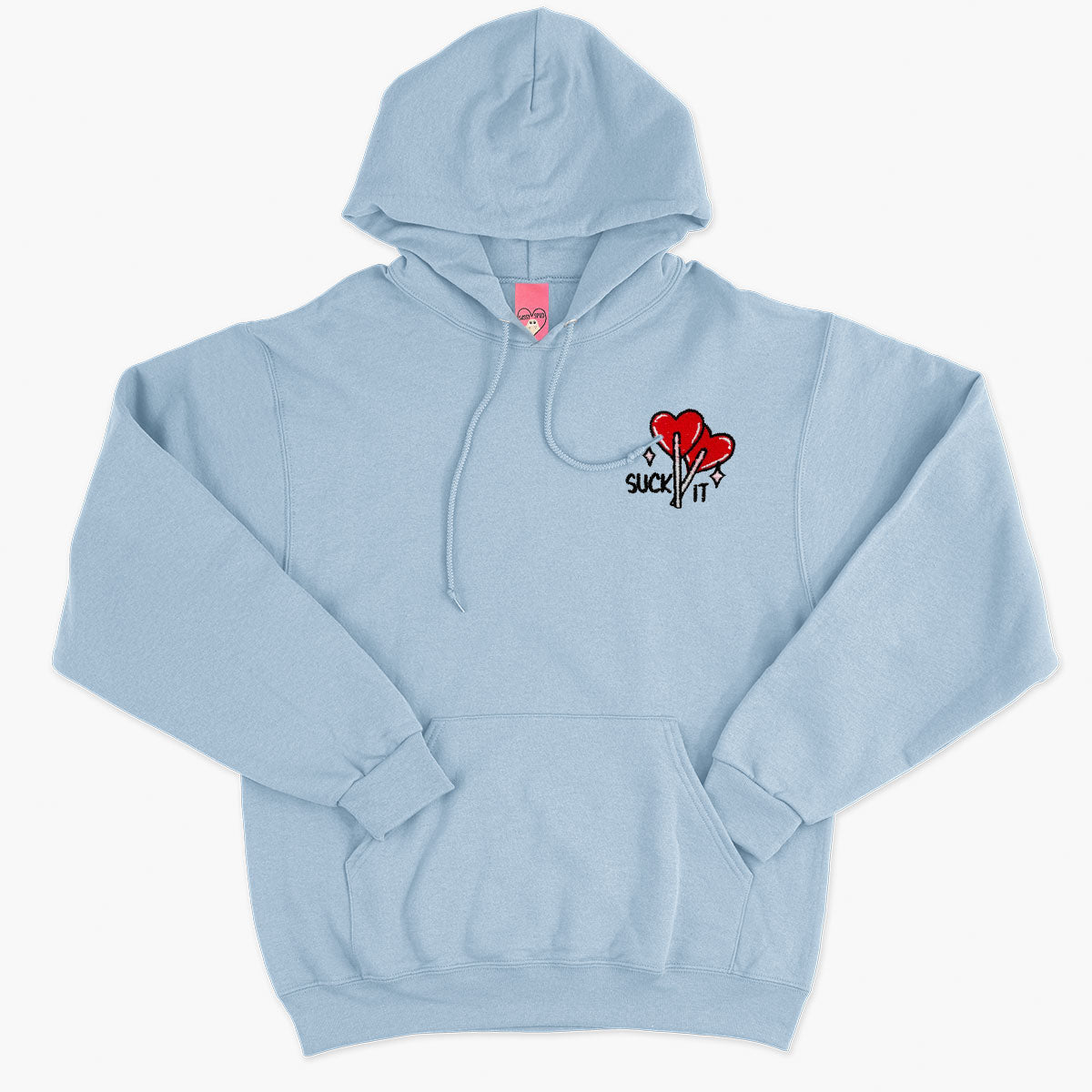 Suck It Lollipop Embroidered Hoodie (Unisex)-Embroidered Clothing, Embroidered Hoodie, JH001-Sassy Spud