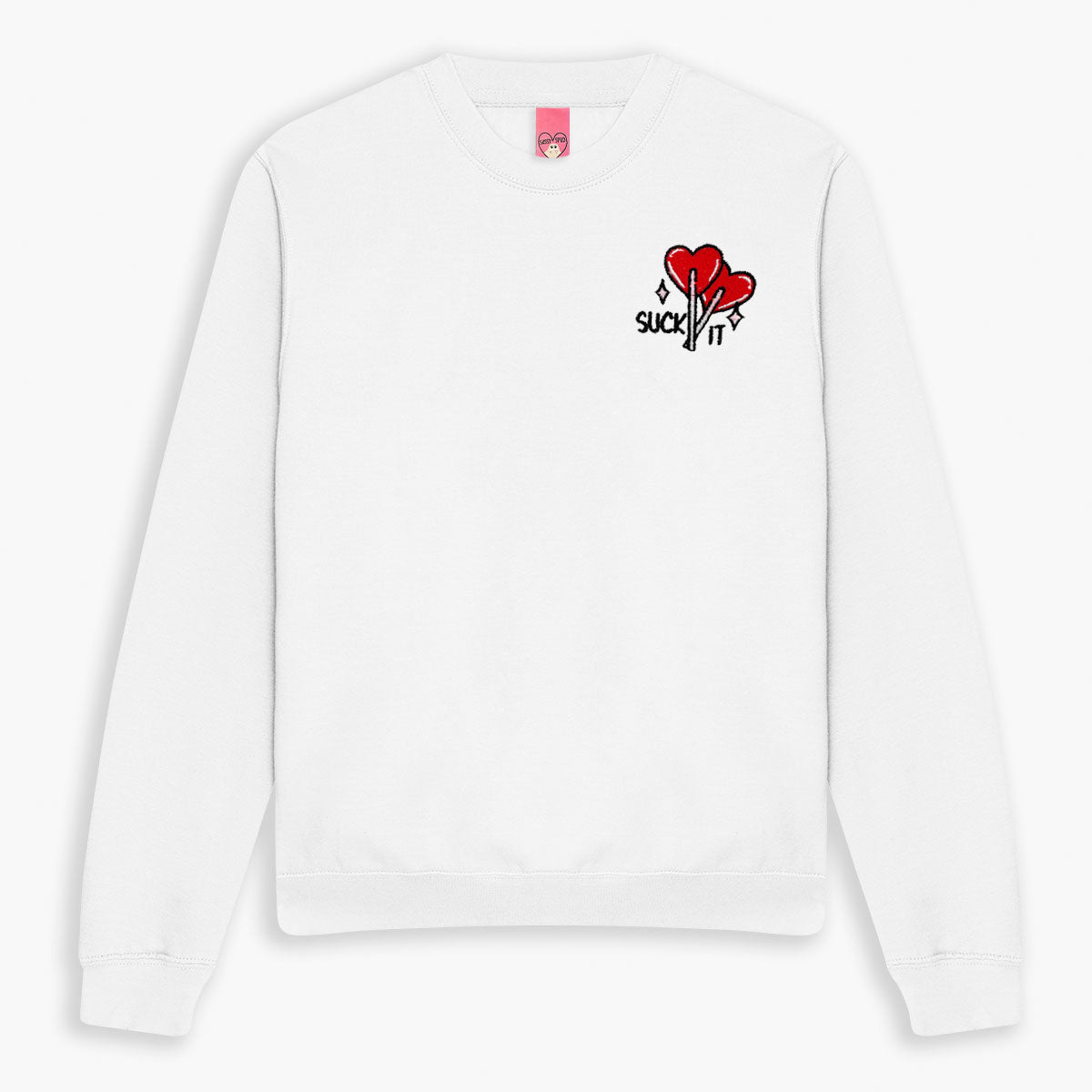Suck It Lollipop Embroidered Sweatshirt (Unisex)-Embroidered Clothing, Embroidered Sweatshirt, JH030-Sassy Spud