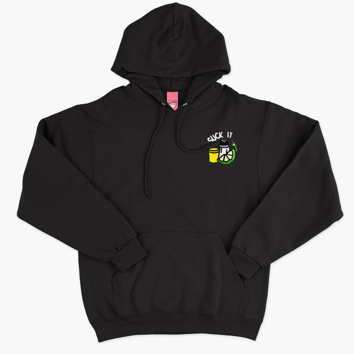 Suck It Tequila Embroidered Hoodie (Unisex)-Embroidered Clothing, Embroidered Hoodie, JH001-Sassy Spud