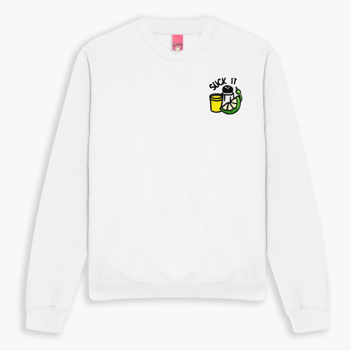 Suck It Tequila Embroidered Sweatshirt (Unisex)-Embroidered Clothing, Embroidered Sweatshirt, JH030-Sassy Spud