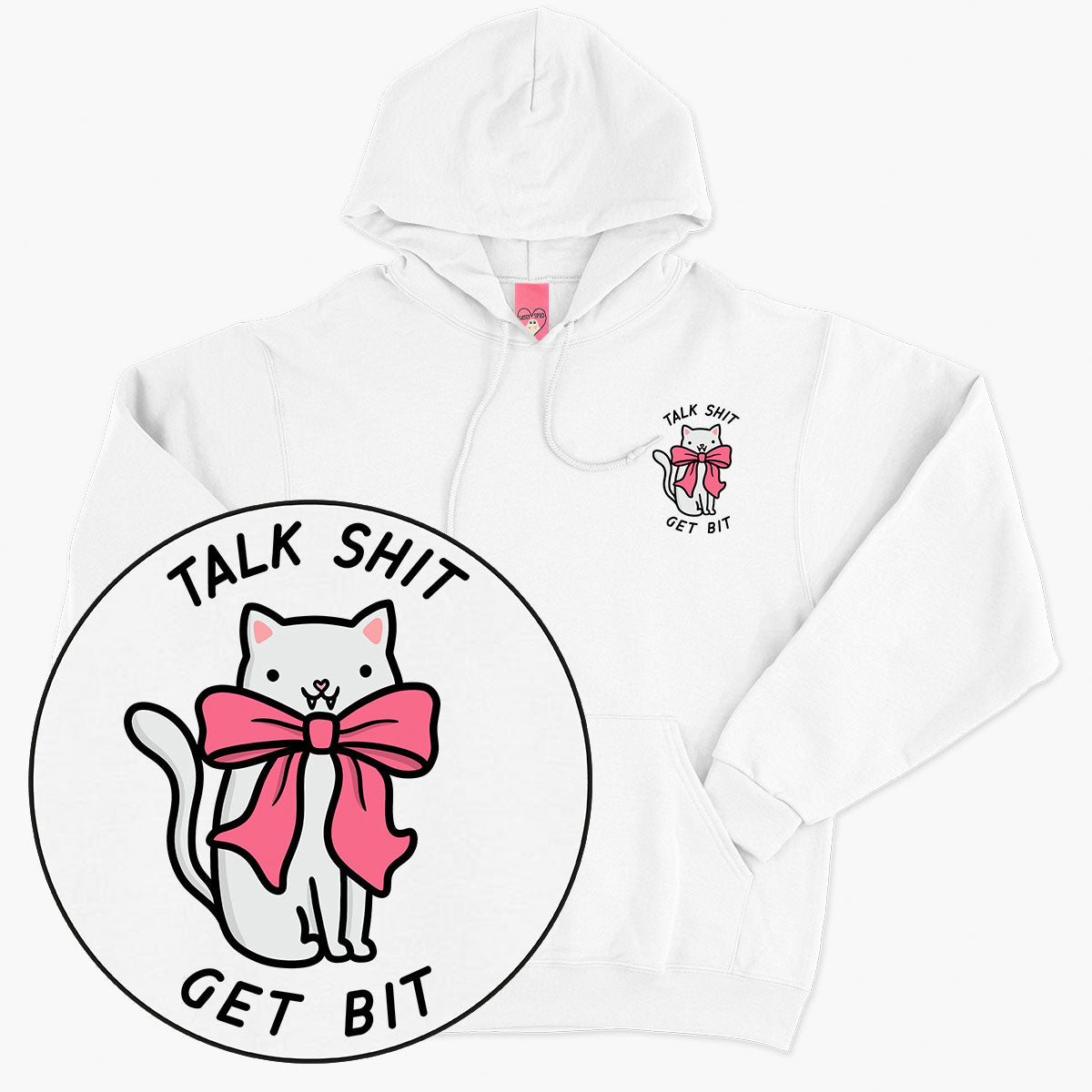 Talk Sh*t Get Bit Hoodie (Unisex)-Printed Clothing, Printed Hoodie, JH001-Sassy Spud