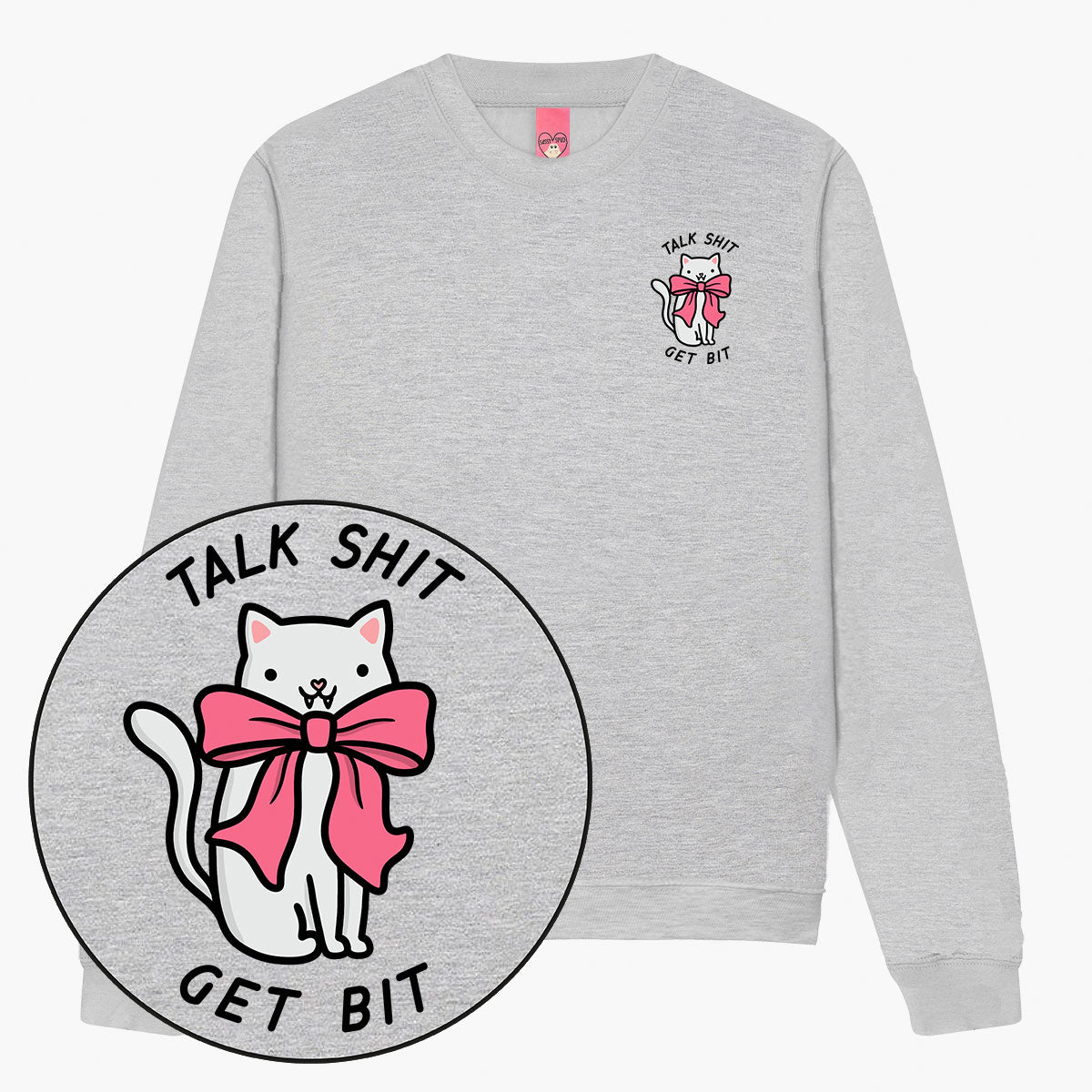 Talk Sh*t Get Bit Sweatshirt (Unisex)-Printed Clothing, Printed Sweatshirt, JH030-Sassy Spud