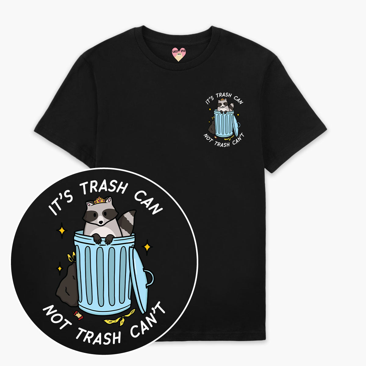 Trash Can T-Shirt (Unisex)-Printed Clothing, Printed T Shirt, EP01-Sassy Spud