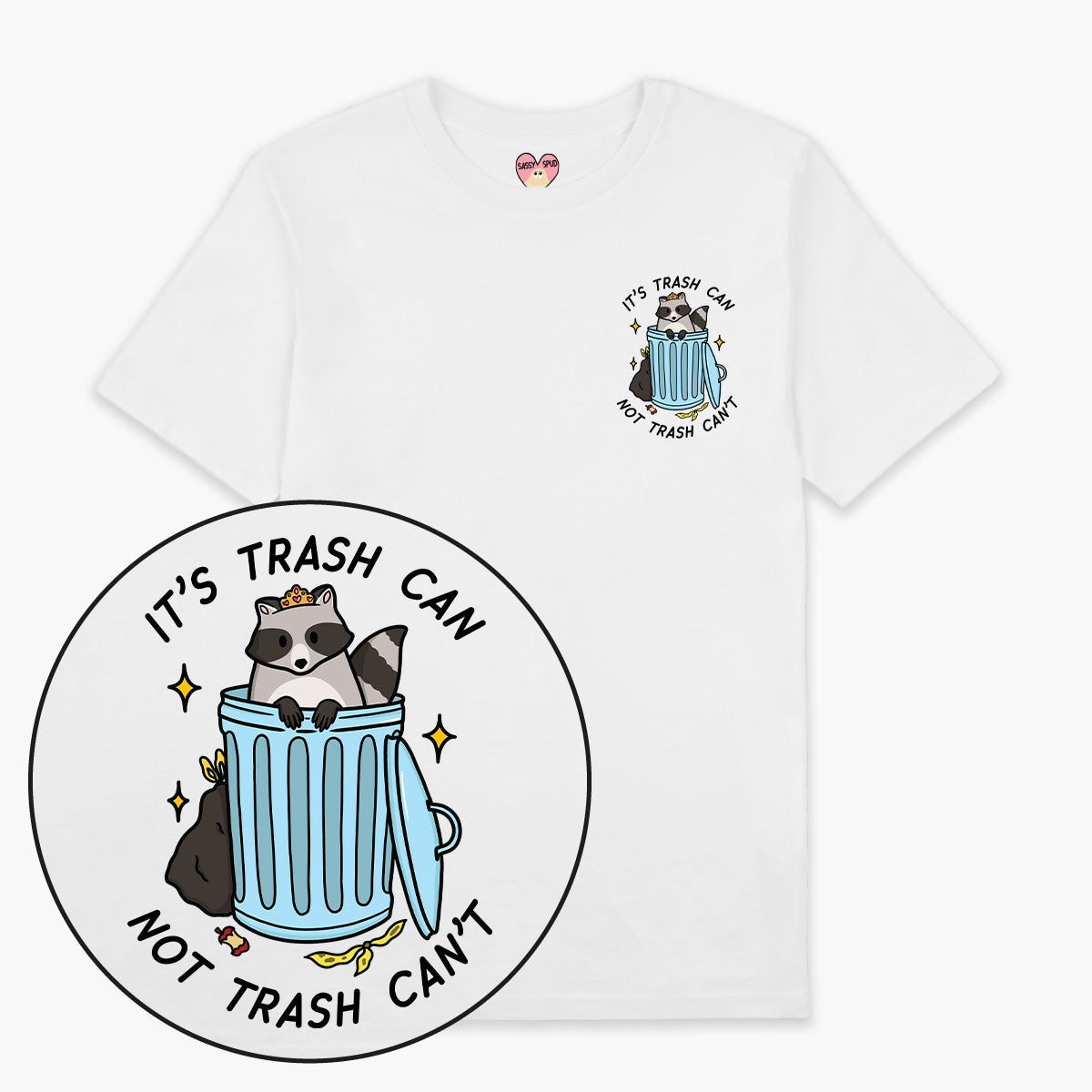 Trash Can T-Shirt (Unisex)-Printed Clothing, Printed T Shirt, EP01-Sassy Spud