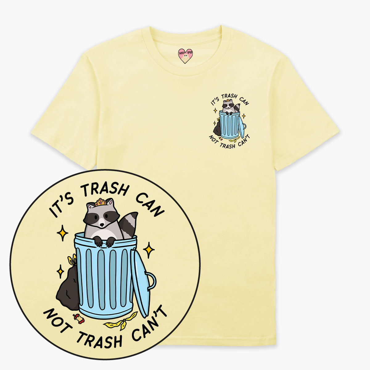 Trash Can T-Shirt (Unisex)-Printed Clothing, Printed T Shirt, EP01-Sassy Spud