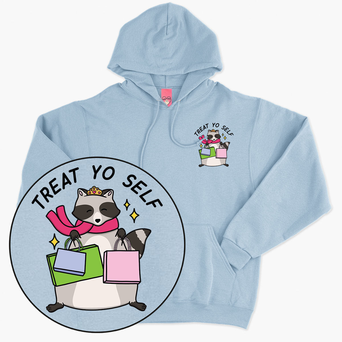 Treat Yo Self Hoodie (Unisex)-Printed Clothing, Printed Hoodie, JH001-Sassy Spud