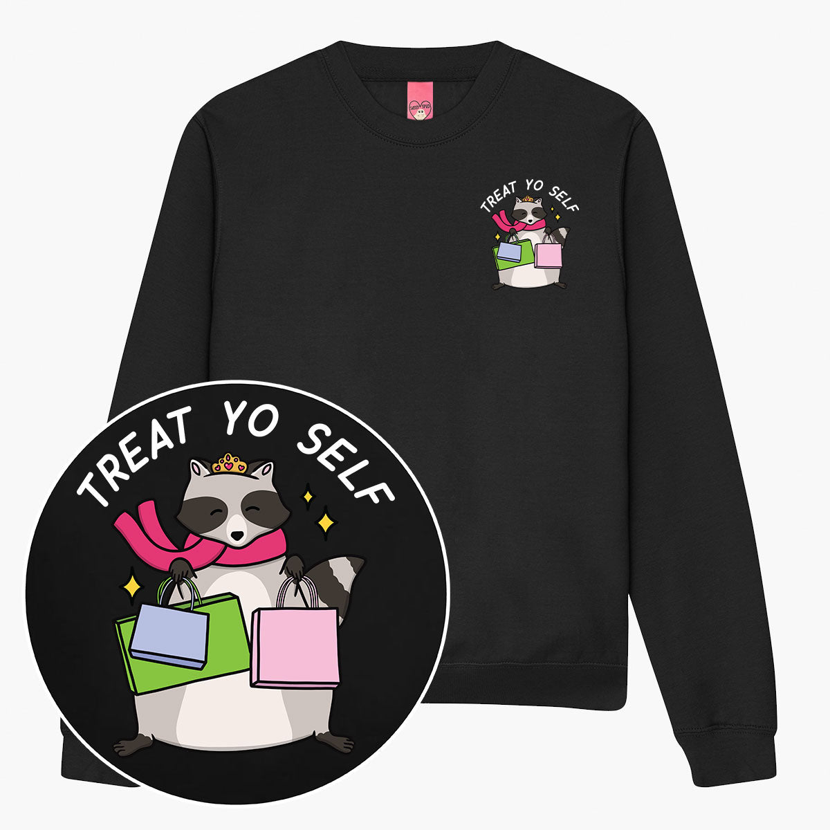Treat Yo Self Sweatshirt (Unisex)-Printed Clothing, Printed Sweatshirt, JH030-Sassy Spud
