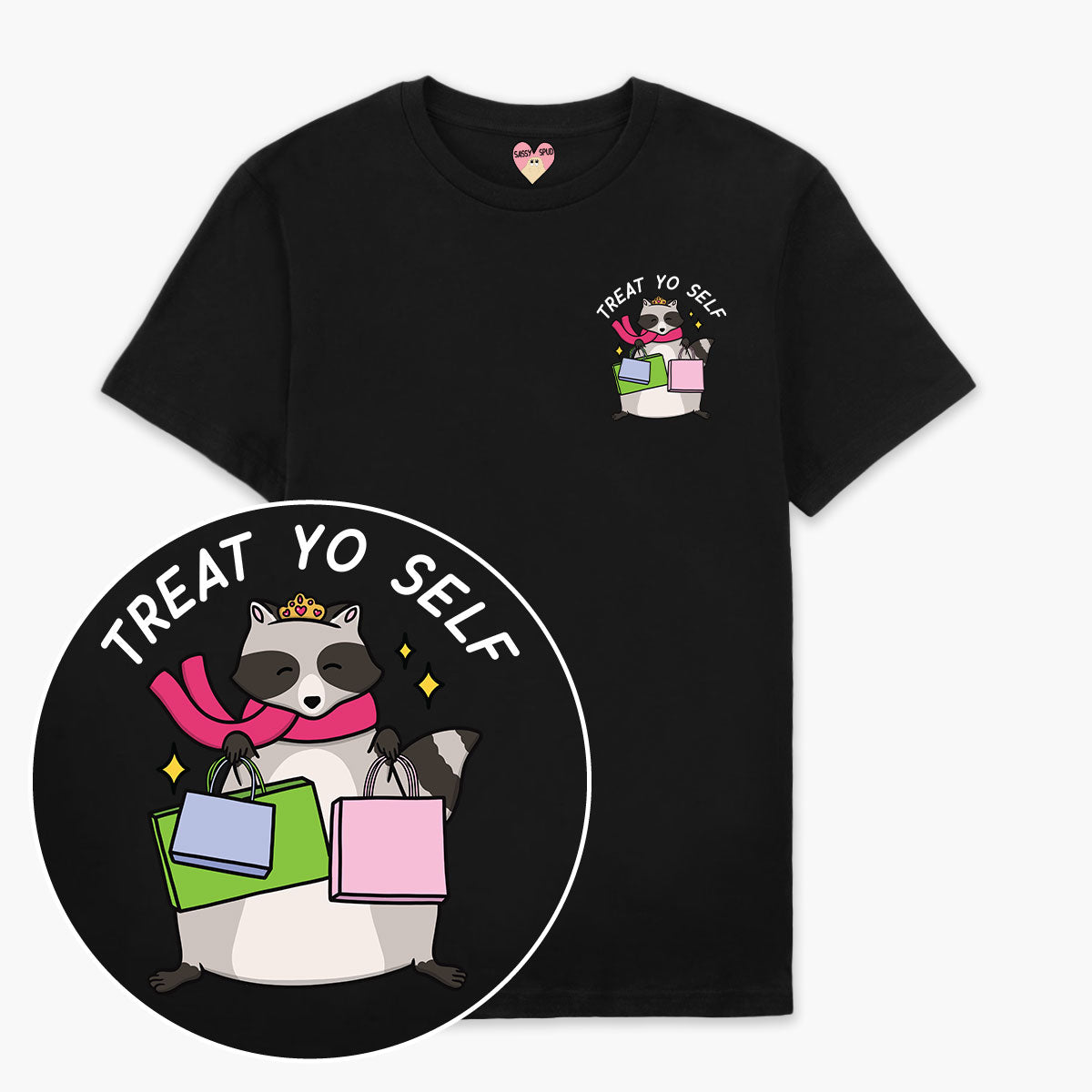 Treat Yo Self T-Shirt (Unisex)-Printed Clothing, Printed T Shirt, EP01-Sassy Spud