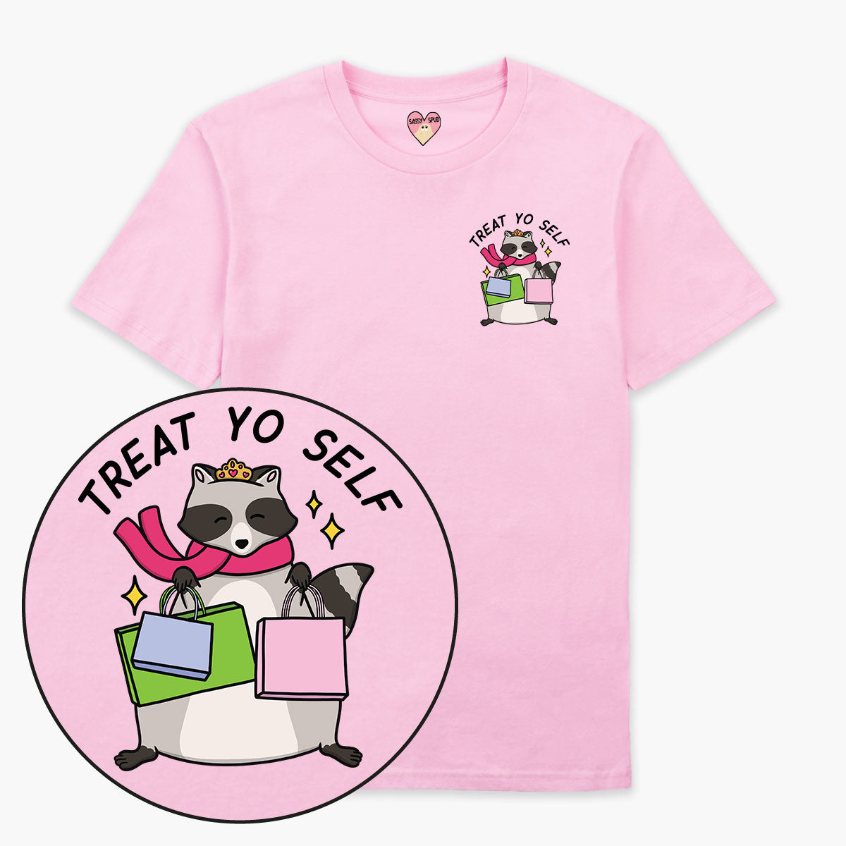 Treat Yo Self T-Shirt (Unisex)-Printed Clothing, Printed T Shirt, EP01-Sassy Spud