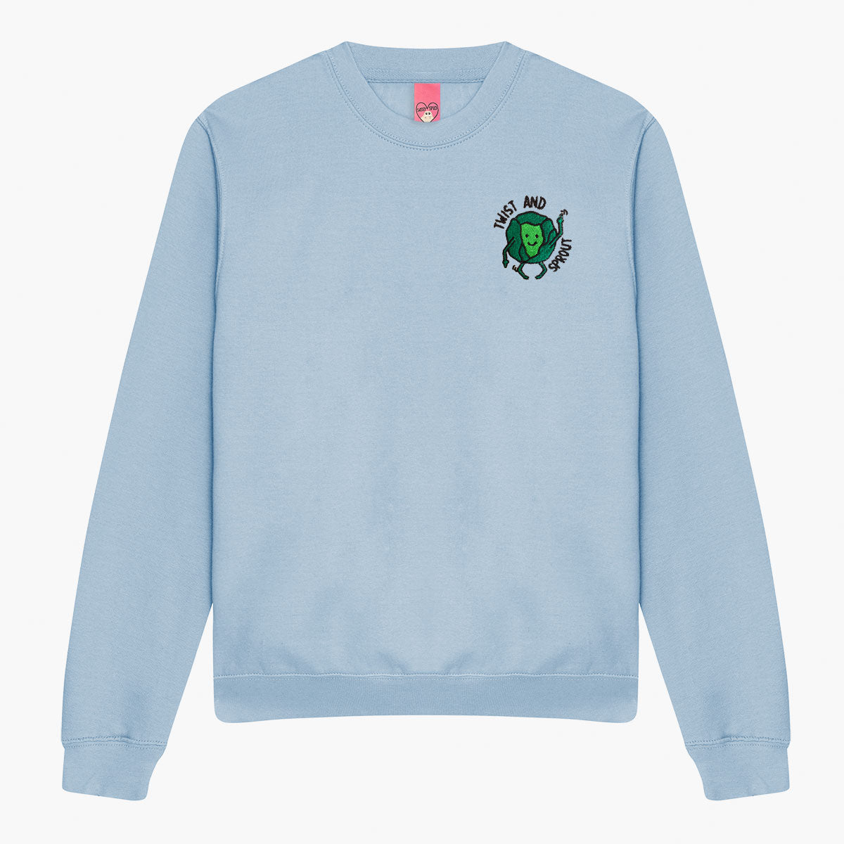 Twist And Sprout Embroidered Sweatshirt (Unisex)-Embroidered Clothing, Embroidered Sweatshirt, JH030-Sassy Spud