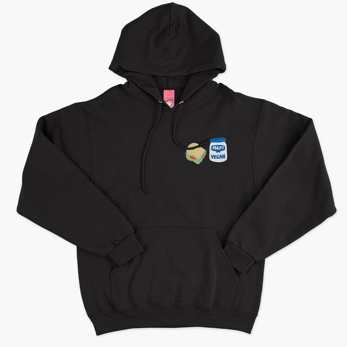 Vegan Mayo Embroidered Hoodie (Unisex)-Embroidered Clothing, Embroidered Hoodie, JH001-Sassy Spud