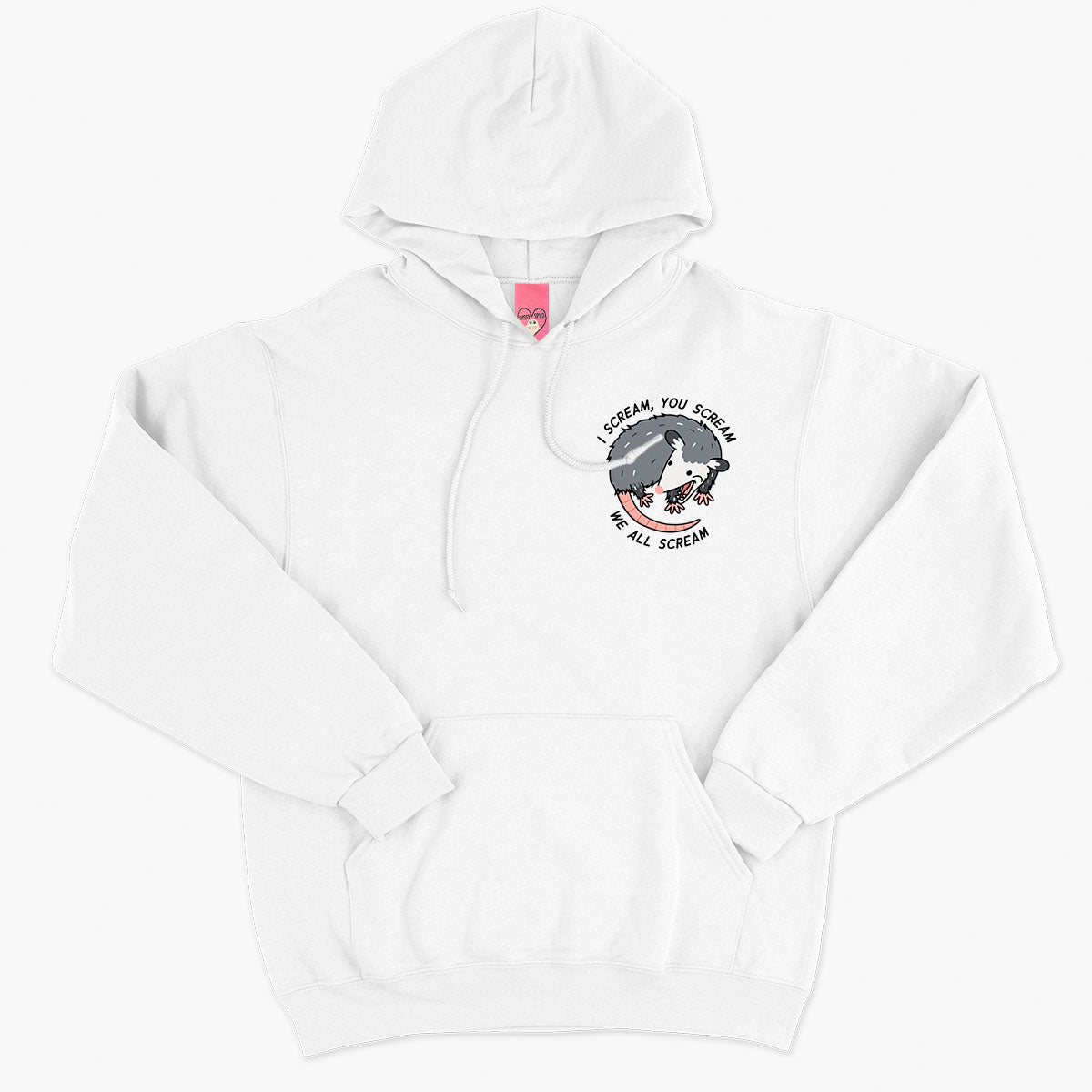 We All Scream Possum Hoodie (Unisex)-Printed Clothing, Printed Hoodie, JH001-Sassy Spud