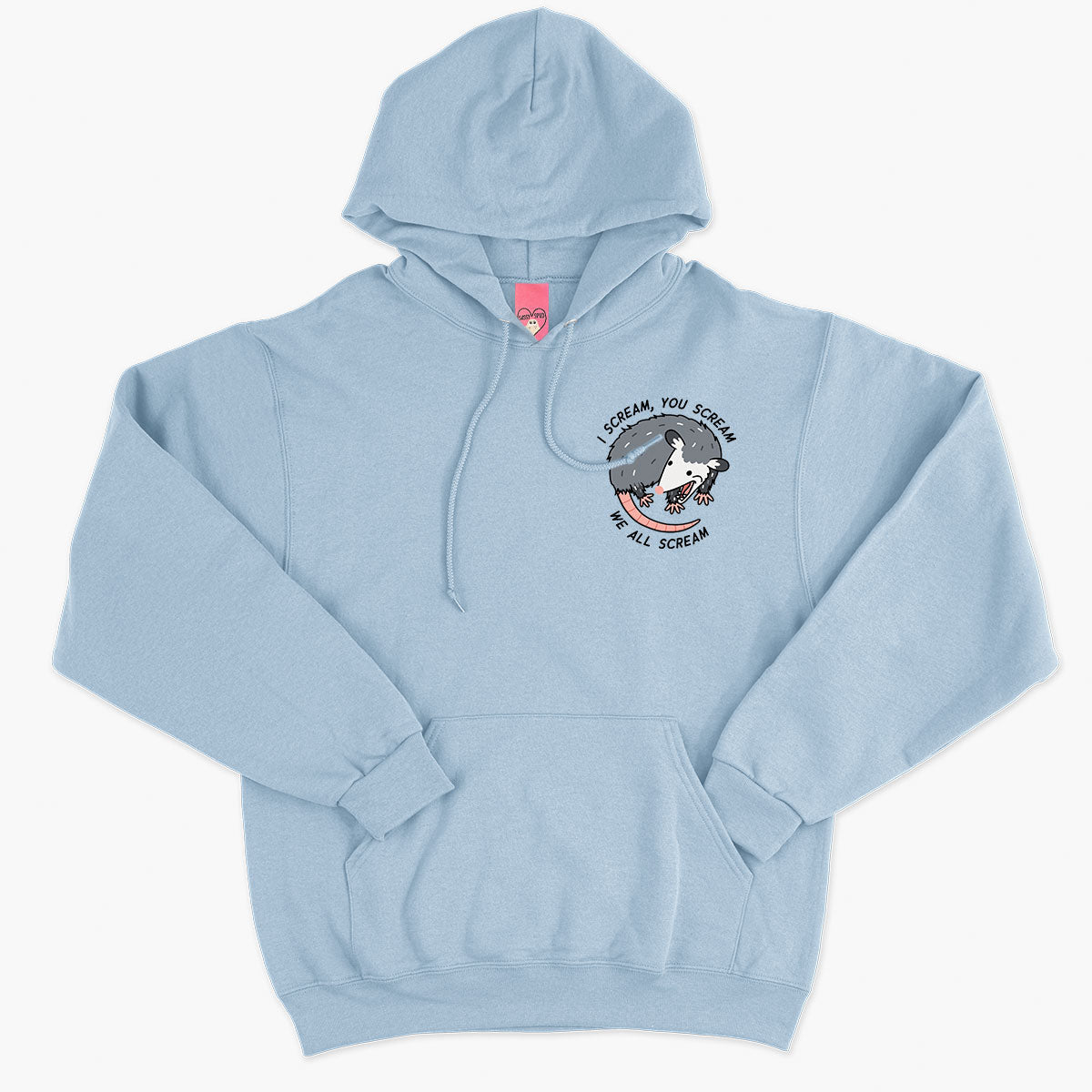 We All Scream Possum Hoodie (Unisex)-Printed Clothing, Printed Hoodie, JH001-Sassy Spud