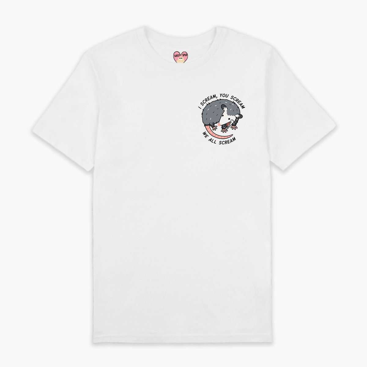 We All Scream Possum T-Shirt (Unisex)-Printed Clothing, Printed T Shirt, EP01-Sassy Spud