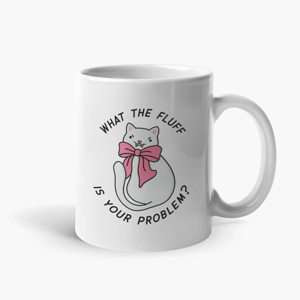 What The Fluff Coffee Mug-Funny Gift, Funny Coffee Mug, 11oz White Ceramic-Sassy Spud